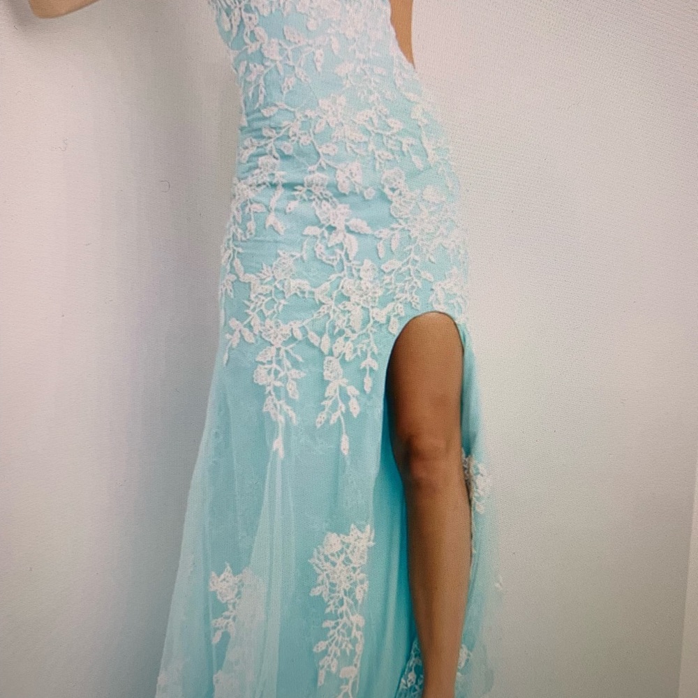 JOVANI Soft Teal PROM DRESS Size 4